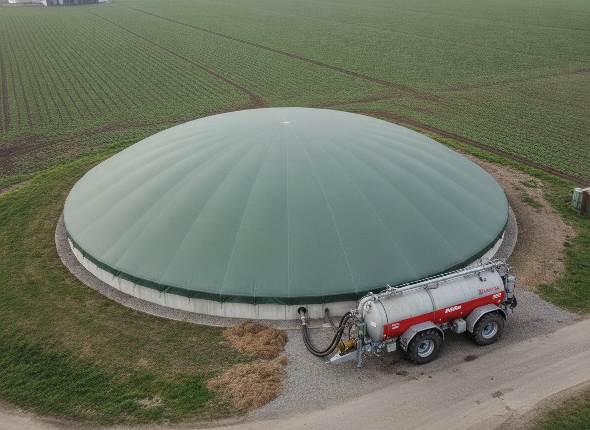 Gärrestlager einer Biogasanlage