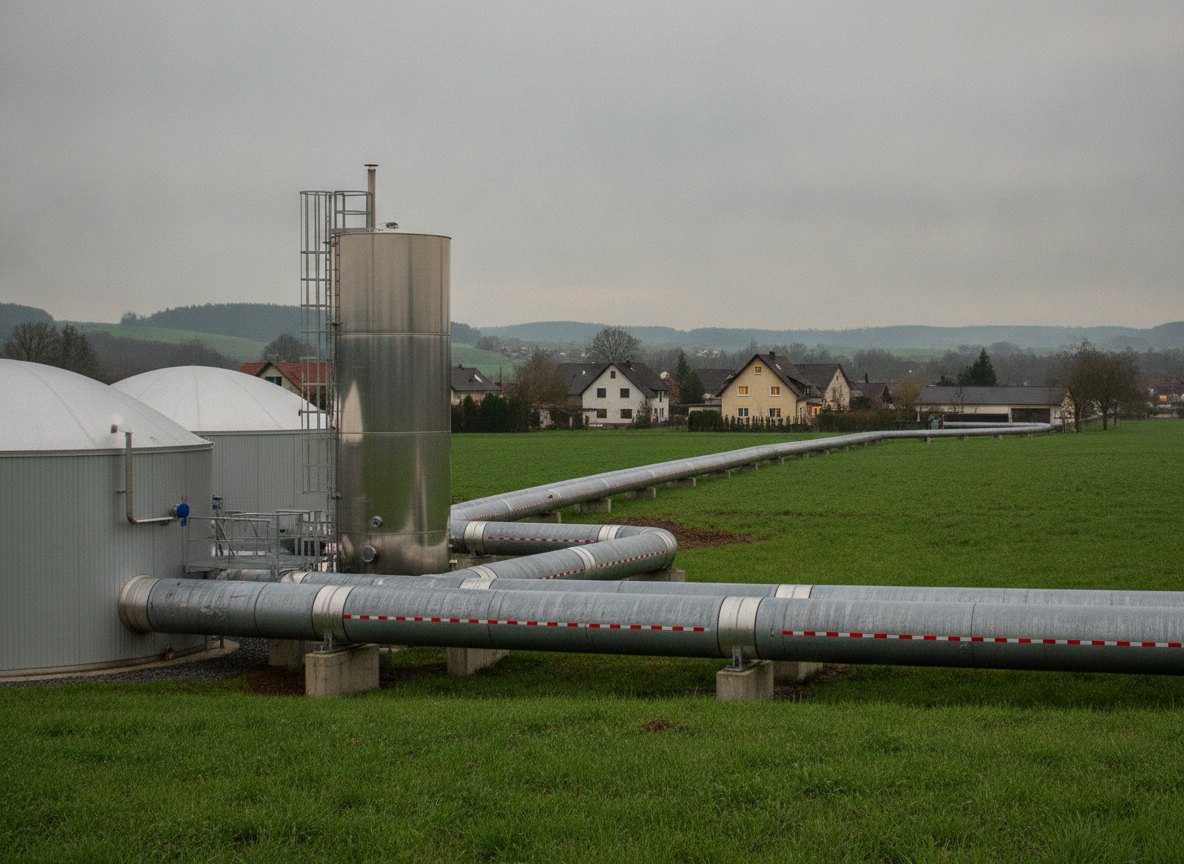 Gläsernes Wärmenetz — Nahwärme im Ort.