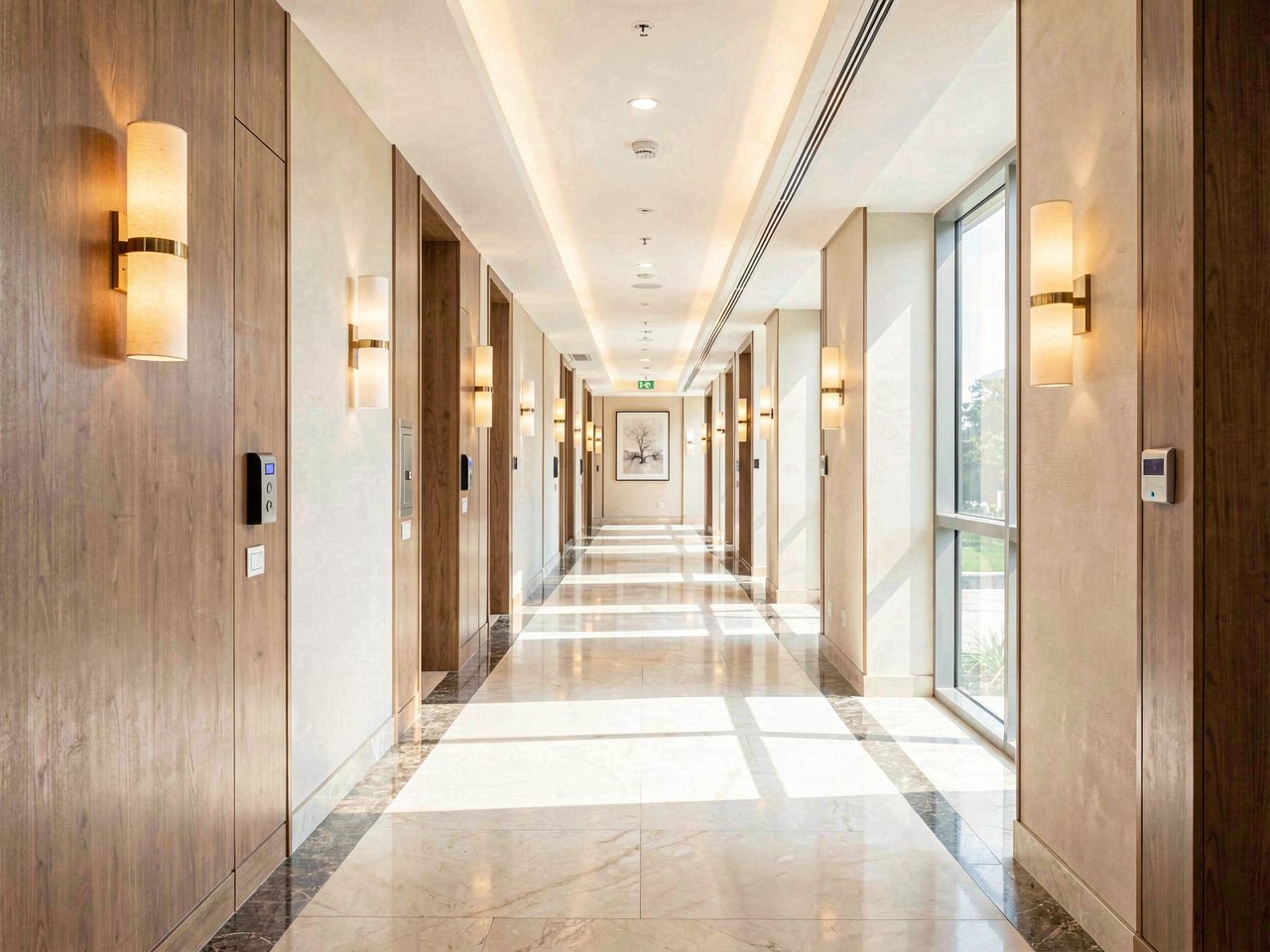 Beleuchtung & Zimmer eines Hotels